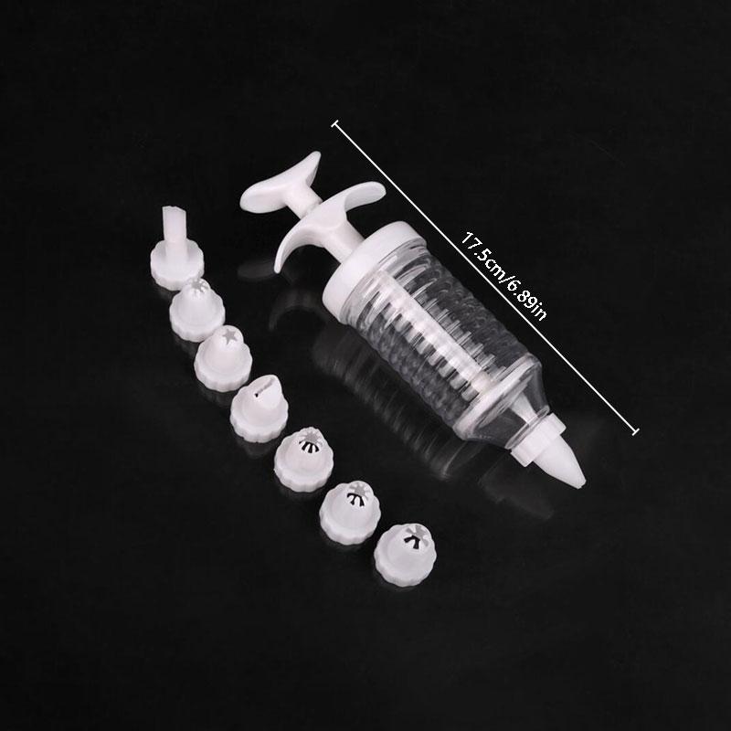 Manuální zdobička na dorty Průhledná stříkačka na cukrářský krém Zdobící pistole Pečicí tryska Nástroj na pečení dortů