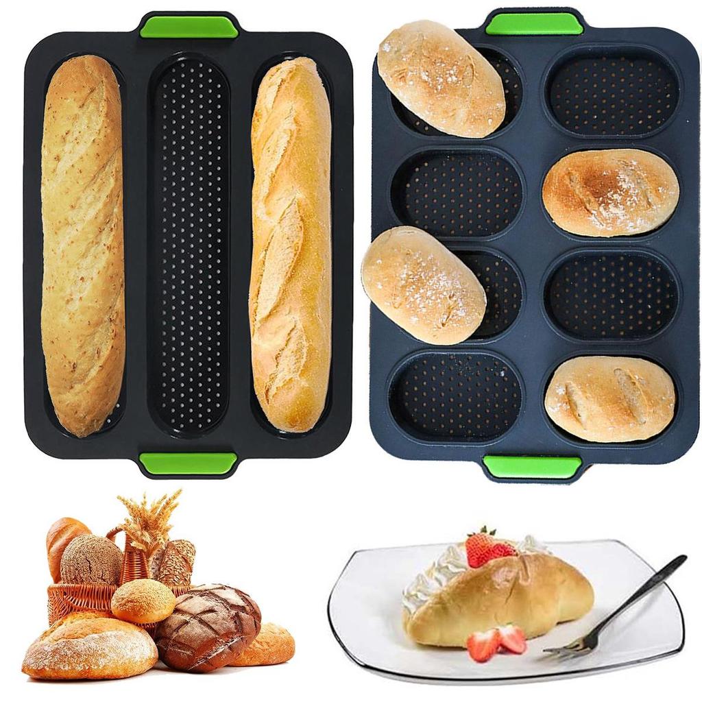 Food-Grade High-Temp Rectangular Silicone Cake & Baguette Mold