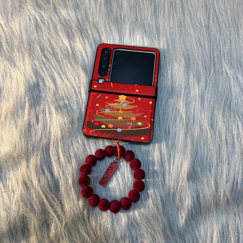 Hongyuekeng Christmas Tree Plush Love Applies To Huawei Pocket/s Folding Screen PuraX Mobile Phone Case Xiaomi Mixflip Samsung