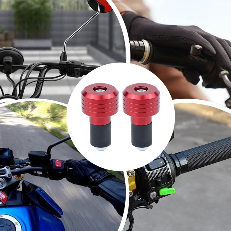 Motorcycle Handlebar End Plugs 2X Alloy Handlebar Grips Caps Motorbike Grip Plug Handle Bar Slider Caps Weight Plugs For