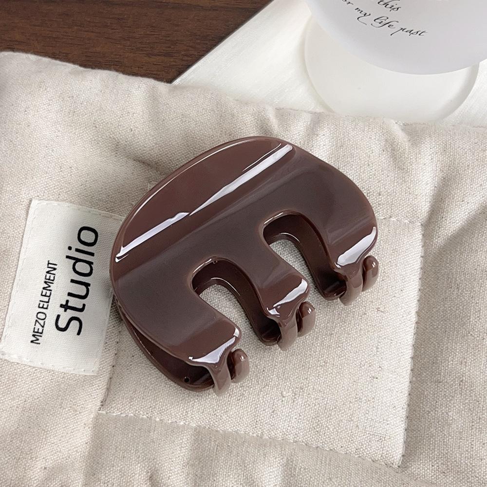1pc M-type medium hair ornament pumpkin grab clip versatile shark clip hairpin new half-tie hair clip