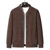 Men's Trendy Corduroy Baseball Jacket - Versatile Korean Style for Spring & Autumn, Plus Size, Thickened for Winter