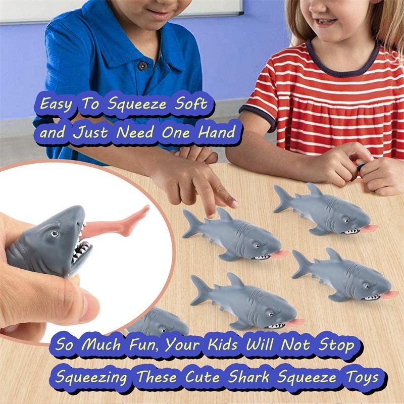 Funny Man Eating Shark Squeezing Novel and Interesting Toys Scary Animals Pranks Humor Easy Stress Relief Stress Resistant Toys