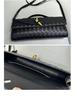 2024 Elegant Woven Cowhide Evening Shoulder Bag