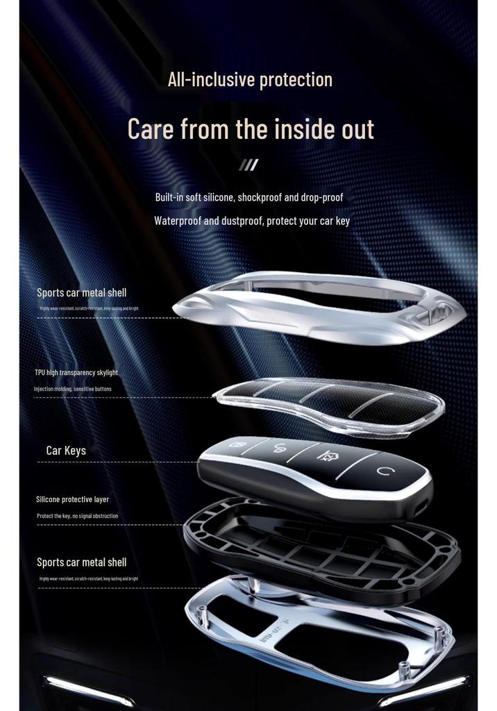 BYD Cross-Border Key Case: Compatible with Han DMI, Song Plus, Qin L, Tang Max, Yuan Pro, EV Seal 06, Sea Lion 07
