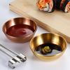 Seasoning Dish Round Rust-proof Stainless Steel Household Small Metal Sauce Plate for Home