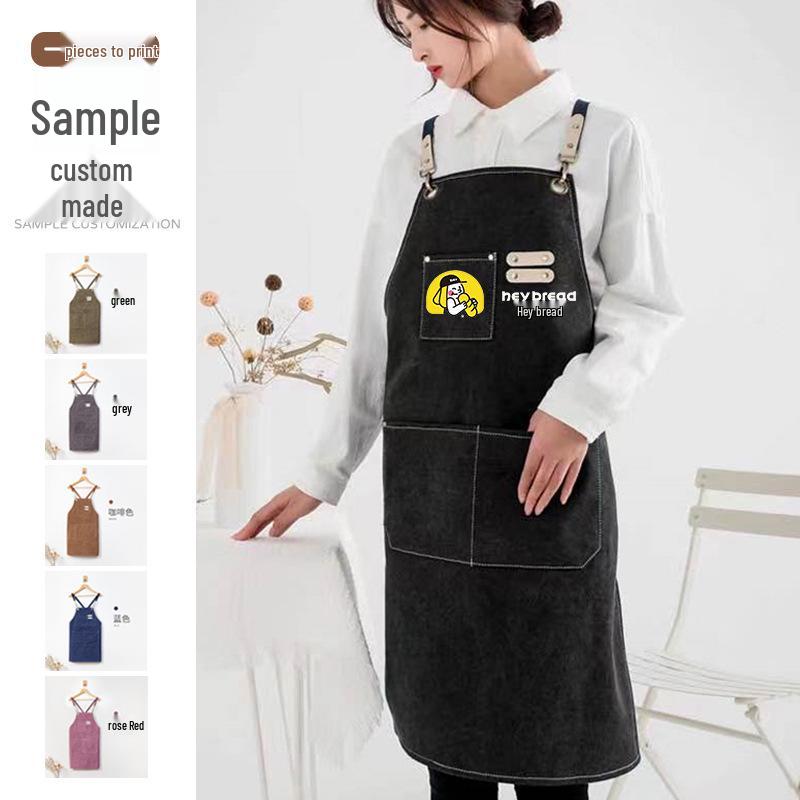 Customizable Polyester Cotton Canvas Apron for Hairdressing & Catering