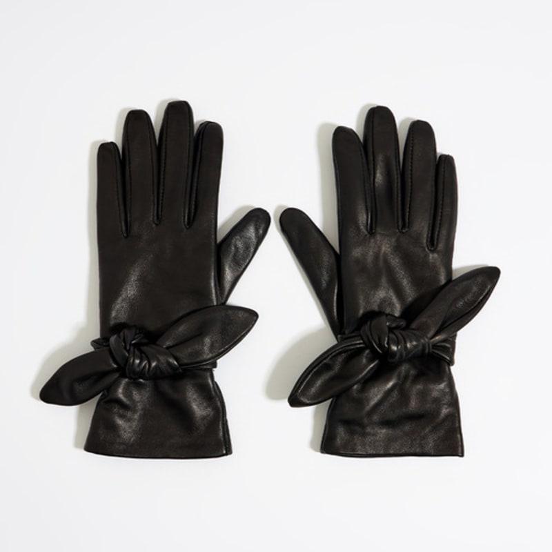 

BIMBA Y LOLA [23FW] BIMBA Y LOLA Перчатки из черной кожи с лентами B236AIG016BKB Black_M