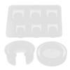 3pcs Silicone Mold Large Size Fashionable Ring CShaped Bracelet Drip Glue Mold Set for DIY HandMade
