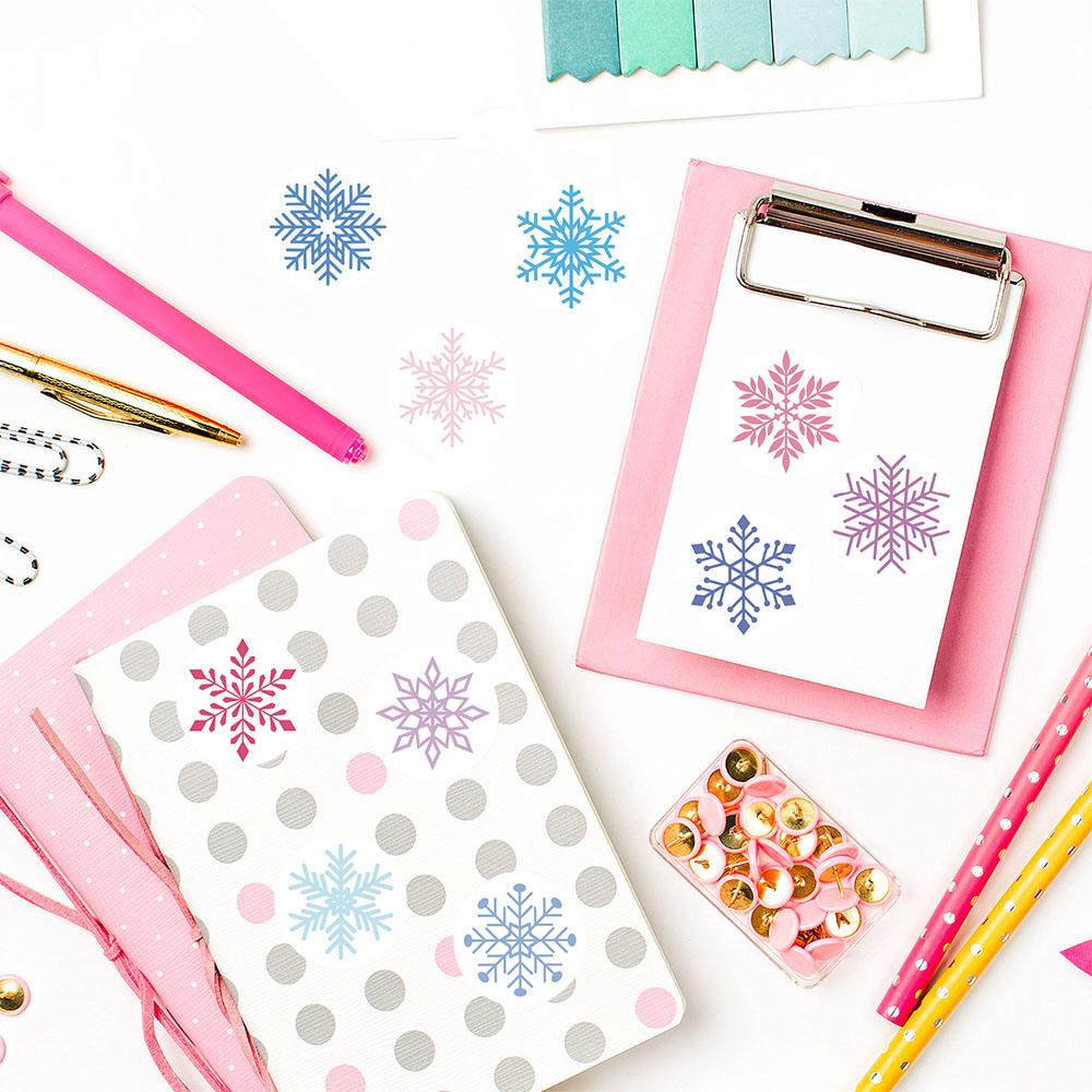 500PCS Snowflake Roll Sticker Cartoon Harajuku Waterproof Phone For Home New Coffee Phone Laptop Luggage Decoration Stickers
