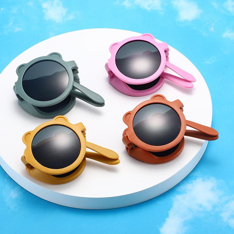 Explozivní dětské skládací sluneční brýle Baby Bear Tide Cool pro kluky a holky na cestování s UV ochranou