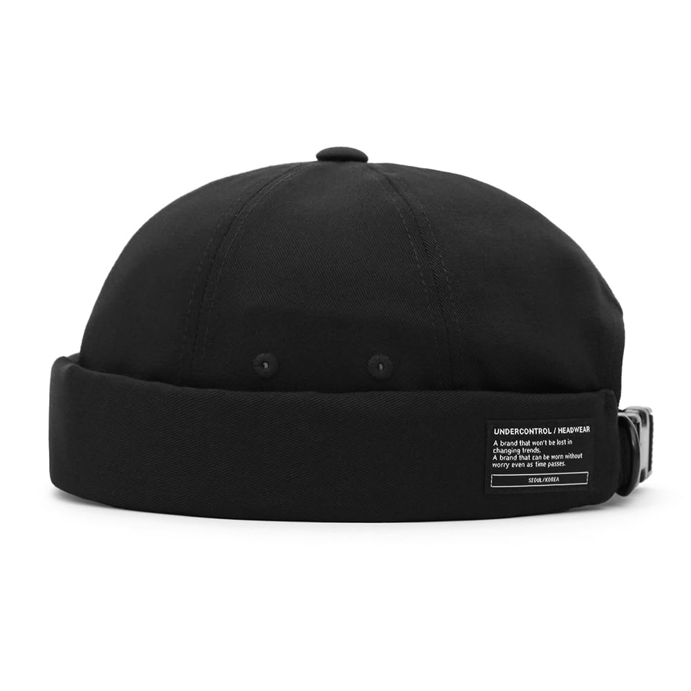 UNDERCONTROL Brimless Sailor Fisherman Leon Roll Mix Docker Beanie US One Black Hat, Cuff, Harbor, Visorless, Skull, Cap, Unisex, Size Size, Color