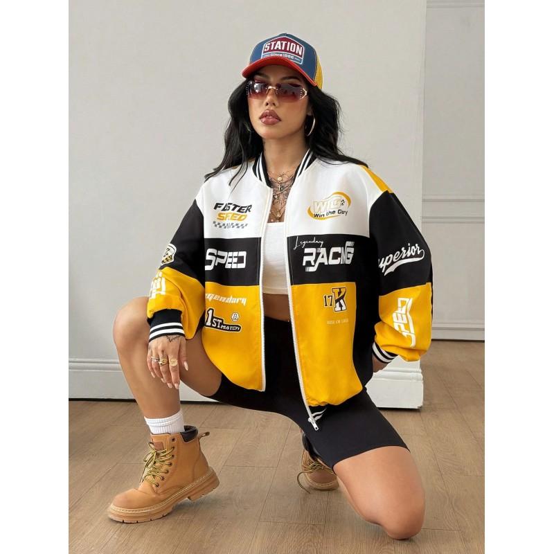 Womens Casual Long Sleeve Baseball Jacket Hoodie Streetwear Oversized Top 2026