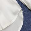 Silk Satin White Shirt: Elegant Foreign Design, Spring 2025 Women's Fashion