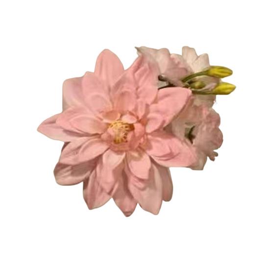 Butterfly Hair Clip Artificial Peony Flower with Acrylic Crocodile Clip Flower Hair Barrette for Beach Vacation Party Dress-up