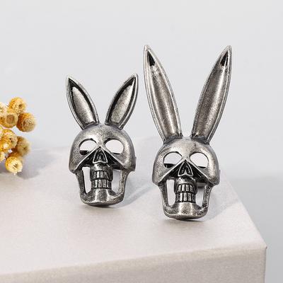 Animal Long Ears Short Ears Rabbit Skull Open Mask Ring Jewelry
