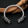 Viking Style Clasp Dragon Head Bracelet  Jewelry Gifts for Men Holiday Birthday Gifts Cool Norse Viking Accessories Cool  Gifts