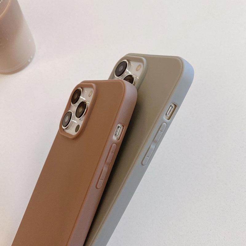 Luxury Frosted Soft Matte Silicone Solid Candy Case for iPhone 11 12 13 Mini 14 15 16 17 Pro Max X XS Max Shockproof Cover