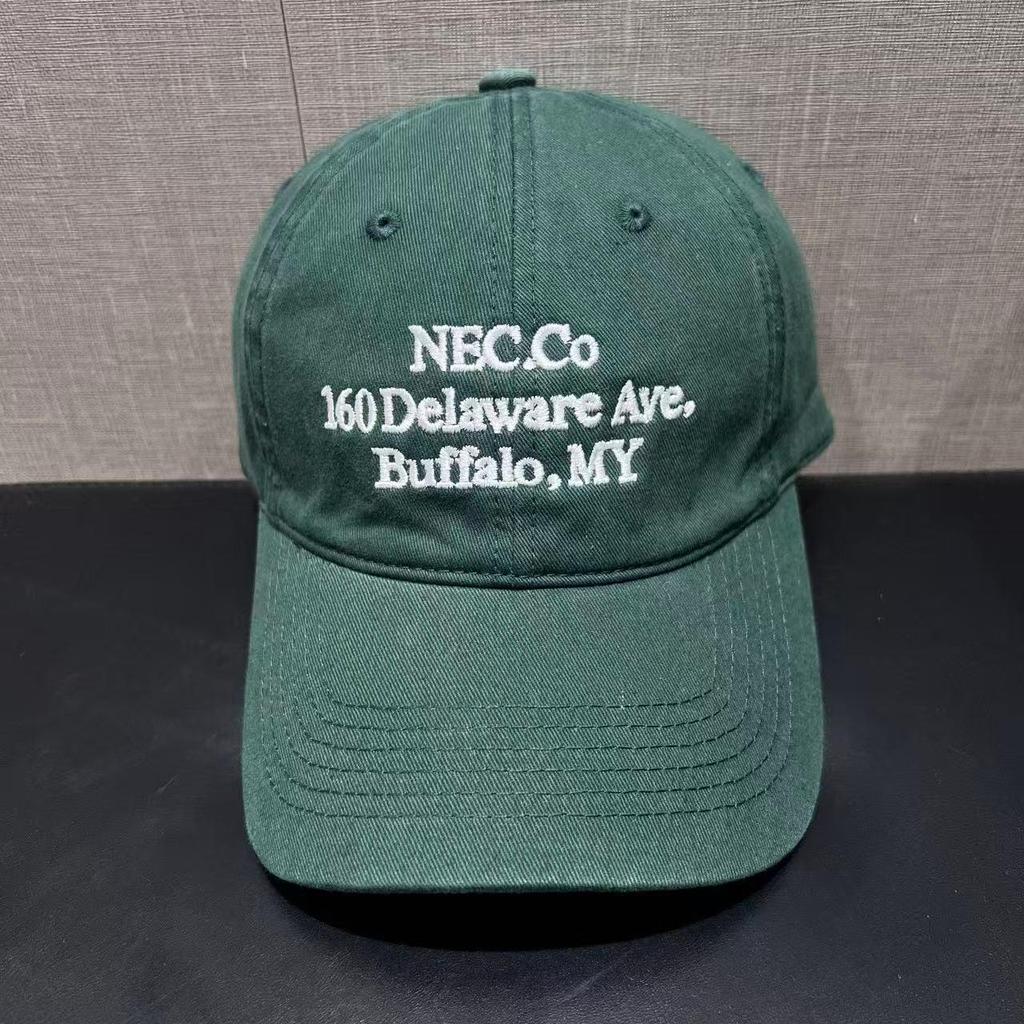 Korean Retro American Baseball Cap with Letter Embroidery - Soft, Face-Slimming Duckbill Hat for Men and Women