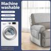 3Pcs Sofa Armrest Cover with Side Storage Pockets Soft Non Slip Four Seasons Sofa Arm Protector Recliner Chair