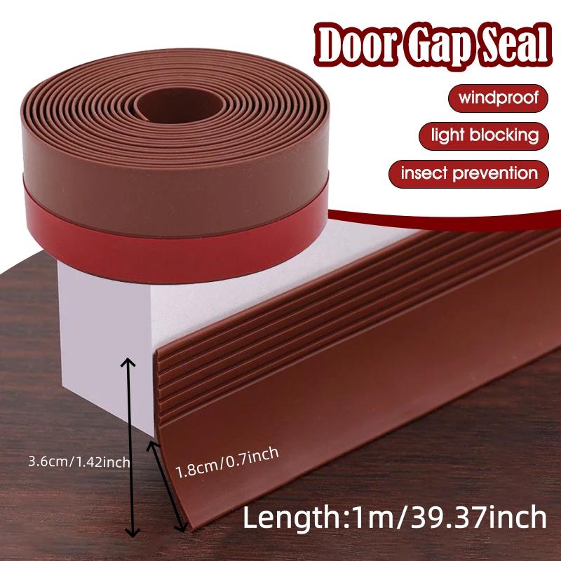 Self-Adhesive Door Bottom Seal,36mm 1M Strip-Total Protection from Draft, Dust, Water, Insects & Noise.Door Draft Stoppe Seal