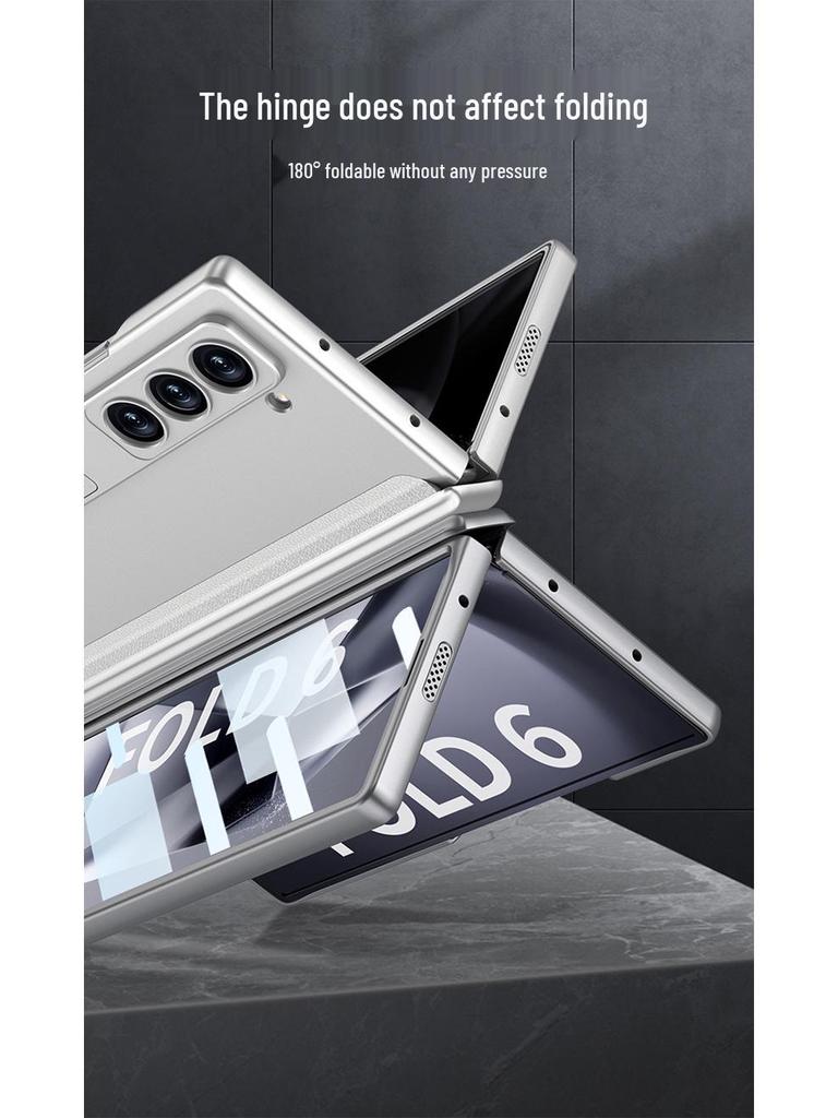 Samsung ZFold6 Magnetisches Scharnier Case: Vollständige Abdeckung, Integrierte Folie & Hartschalen-Halterung