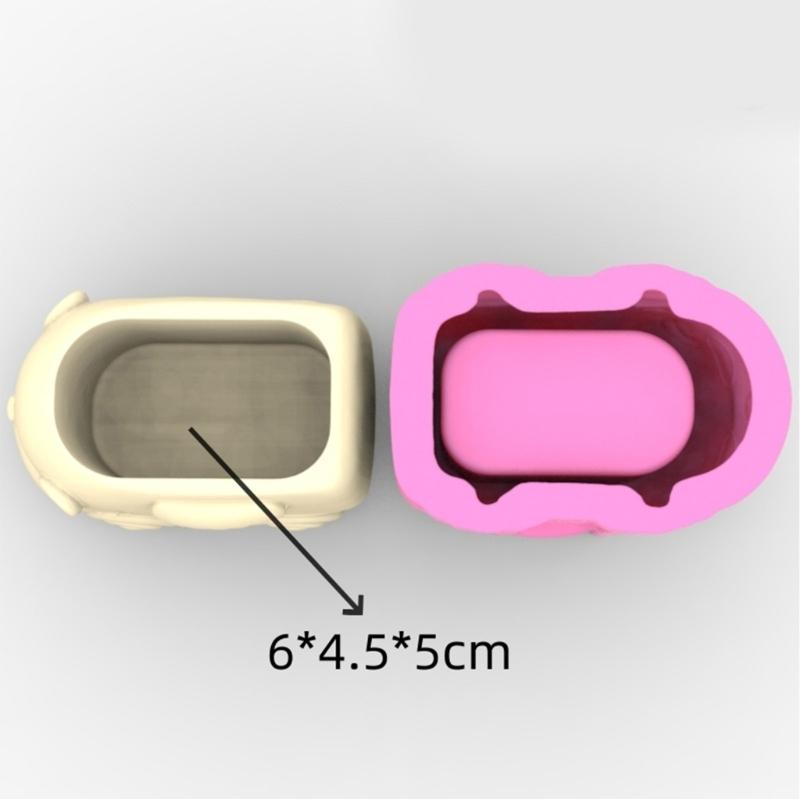 3D DIY Flower Pots Mold Silicone Concrete Mold Animal Car Shape Silicone Vase Molds for Crafting Concrete Candle Holders