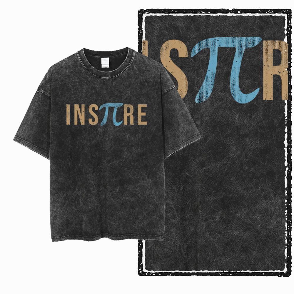 SC MATH THEME PAI Printed Cotton Acid Washed Exclusive Graphic Unisex T Shirt Cool Streetwear Men Tshirts Big Size Tee for men
