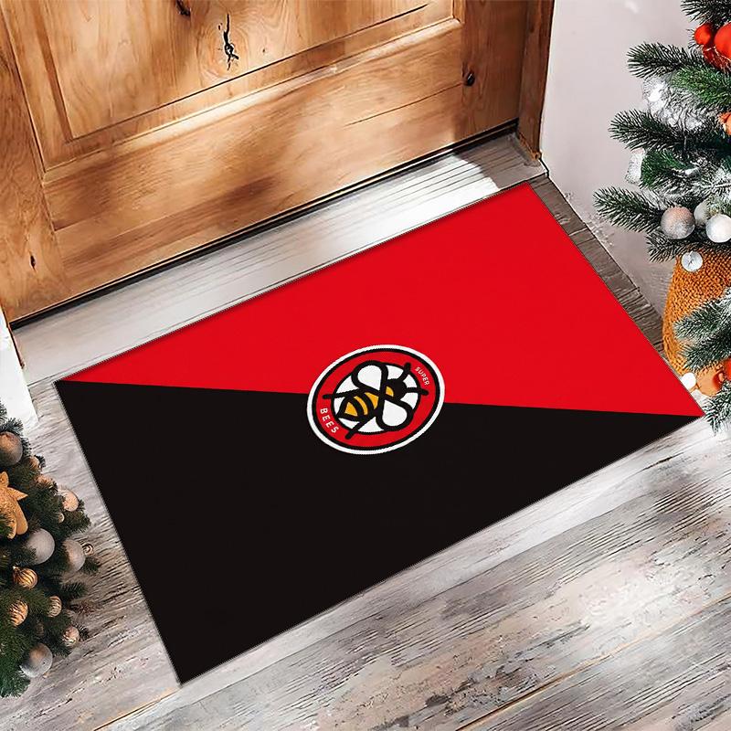Brentford Football Print Crystal Velvet Rug, Comfortable Water Absorbent Non Slip Indoor Floor Carpet