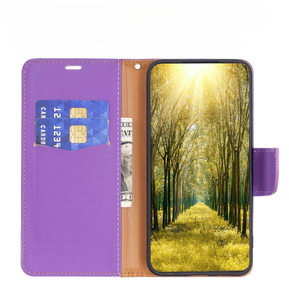 Samsung Galaxy A34 5G Flip Case, Wallet Litchi Magnet, Purple