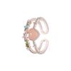 Korean Double Layer Heart Zirconia Open Ring – Stylish Luxury Index Finger Accessory