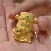 Golden Eight-Directional Wealth Chinese God Of Wealth Diy Desktop Carving Ornament  Versatile High-Value Decoration Gift