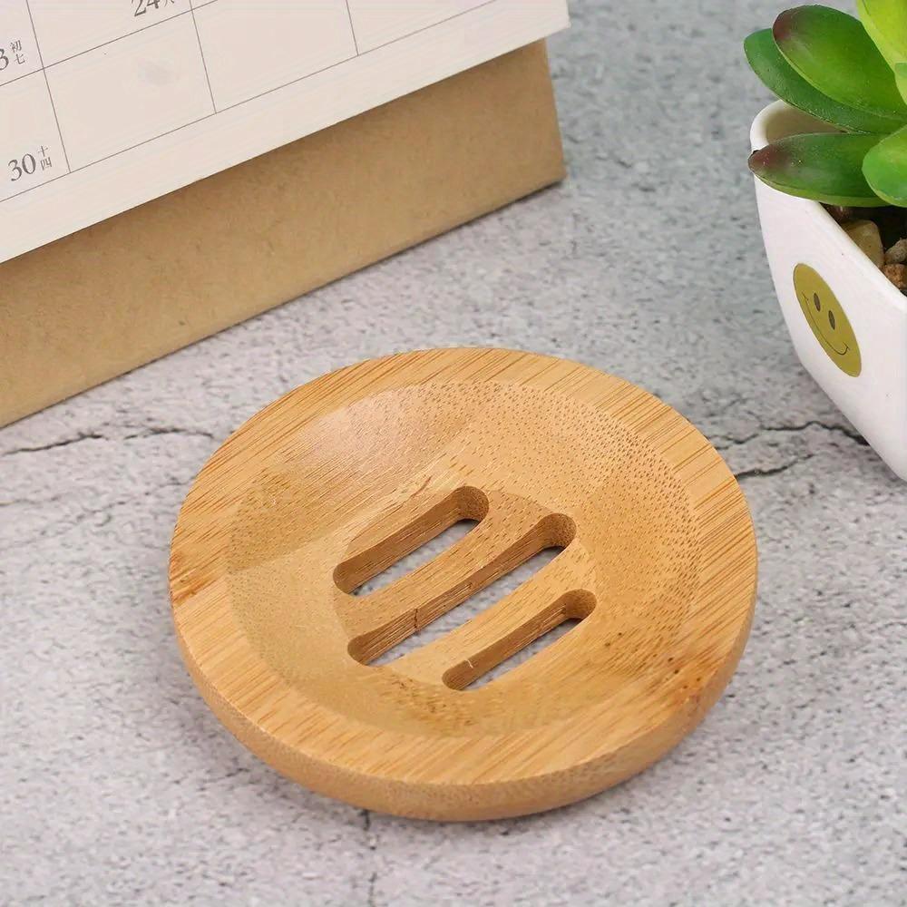 Wood Bathroom Soap Tray Draining Soap Dish Shower Soap Holder Kitchen Accessories Bamboo Container