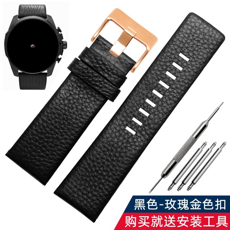 22mm 24mm 26mm 28mm 30mm 32mm Rindslederarmband für Diesel Uhr DZ4318 4386 4323 Uhrenarmband Herren Große Größe Echtes Lederarmband