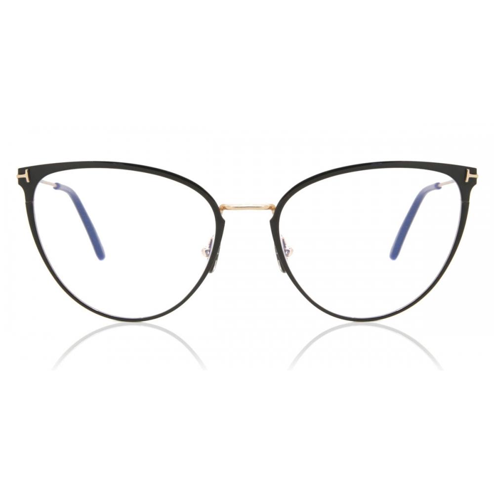 

Tom Ford Ft5840 B Blue Light Block 001 Women Eyeglasses Shiny Black/56