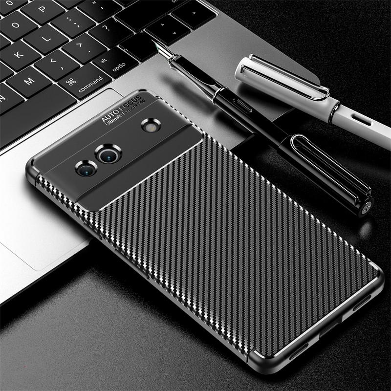 

Carbon Fiber Cover For Google Pixel 7A Case Silicone Funda For Google Pixel 7A 6 7 Pro Ultra Thin Phone Case For Google Pixel 7A Google Pixel 6 Pro чёрный