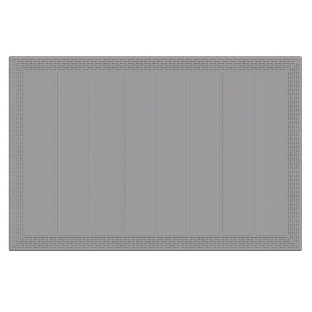 Garden Dining Set 7 pcs Light Gray Poly Rattan