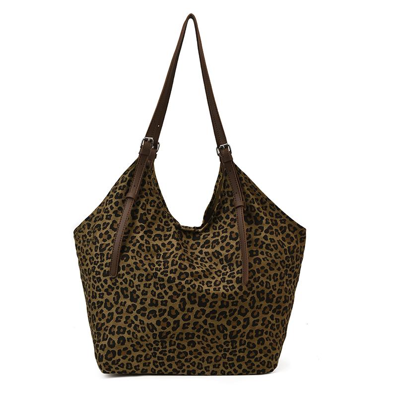 

Винтажная сумка-тоут с леопардовым принтом, женская, большой вместимости, для поездок на работу, на плечо леопардовый