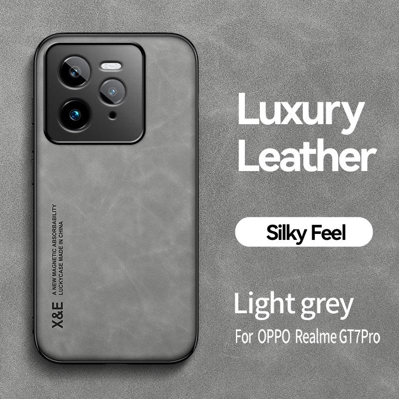 For Realme GT7 Pro Case Luxury Magnetic Leather Phone Cases for Oppo Realmegt7 7pro GT7Pro Silicone Protective Back Coque Fundas