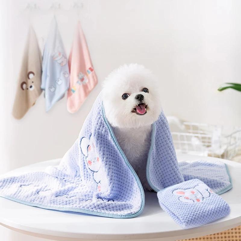 Pet Absorbent Towel for Dogs Bathing Special Bath Towel Super Absorbent Quick-drying Cat Bath Robe Bath Towel Pet Clean Supplies