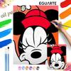 Minnie Mouse Digital Oil Painting Diy Handpainted Coloring Painting Home Decoration, Vivid Colors, Cute Cartoon Art Wall Decor