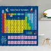 Creative Element Periodic Table Shower Curtain Modern Style Chemical Digital Pattern Bathroom Supplies Cloth Curtains Decorati