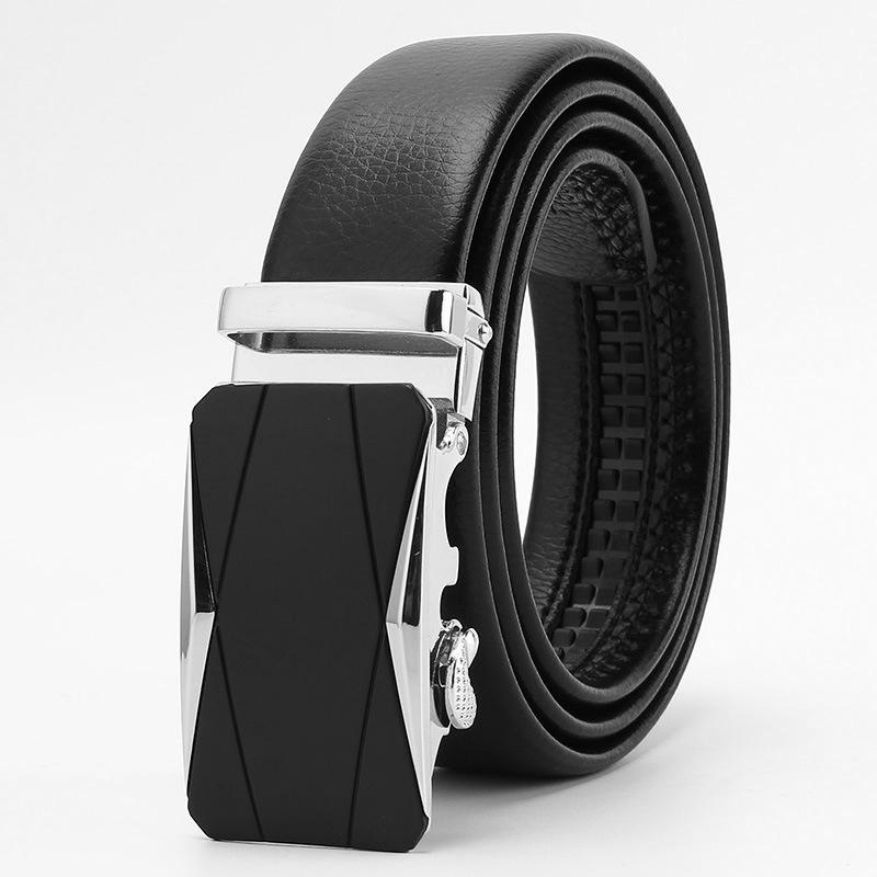 Microfiber Edging Automatic Buckle Belt  Men's Casual Belt  Men's Trouser Belt