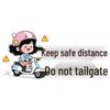Funny Female Driver: Keep Distance Rear Windshield Sticker