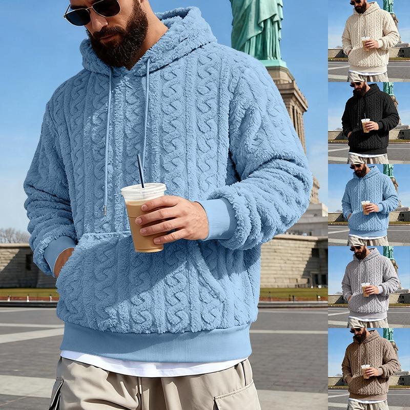 Herren S Lockerer Winter Vintage Warmer Kapuzenpullover Mit Taschen