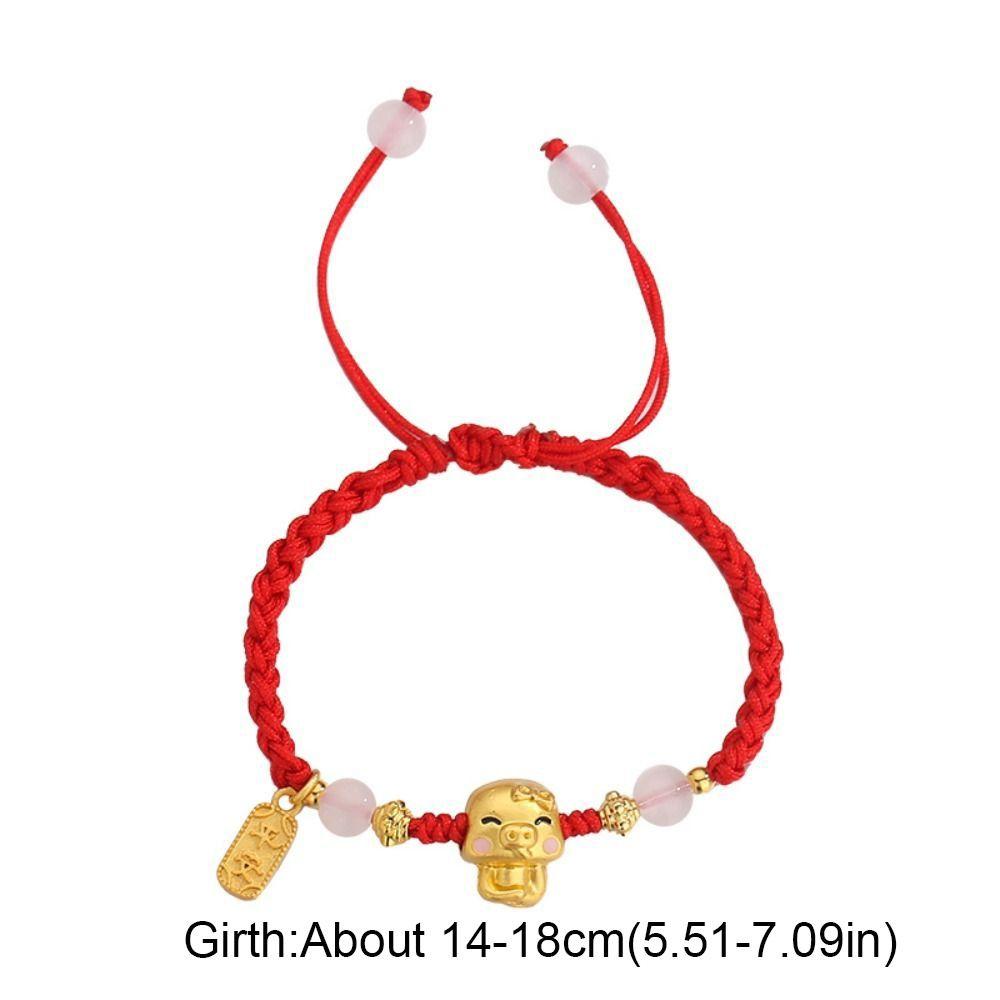 Cartoon Snake Animal Bracelet Chinese Style Braided Hand Rope Fashion Snake Year Bracelet  New Year