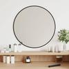 Vidaxl Wall Mirror, Black, Ø 50 Cm, Round