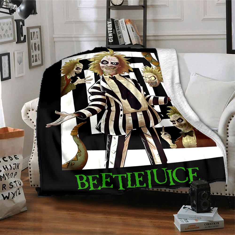 1 pezzo Coperta Beetlejuice Leggera Coperta in Flanella per Divano, Letto, Viaggio, Soggiorno, Ufficio, Divano, Sedia e Letto