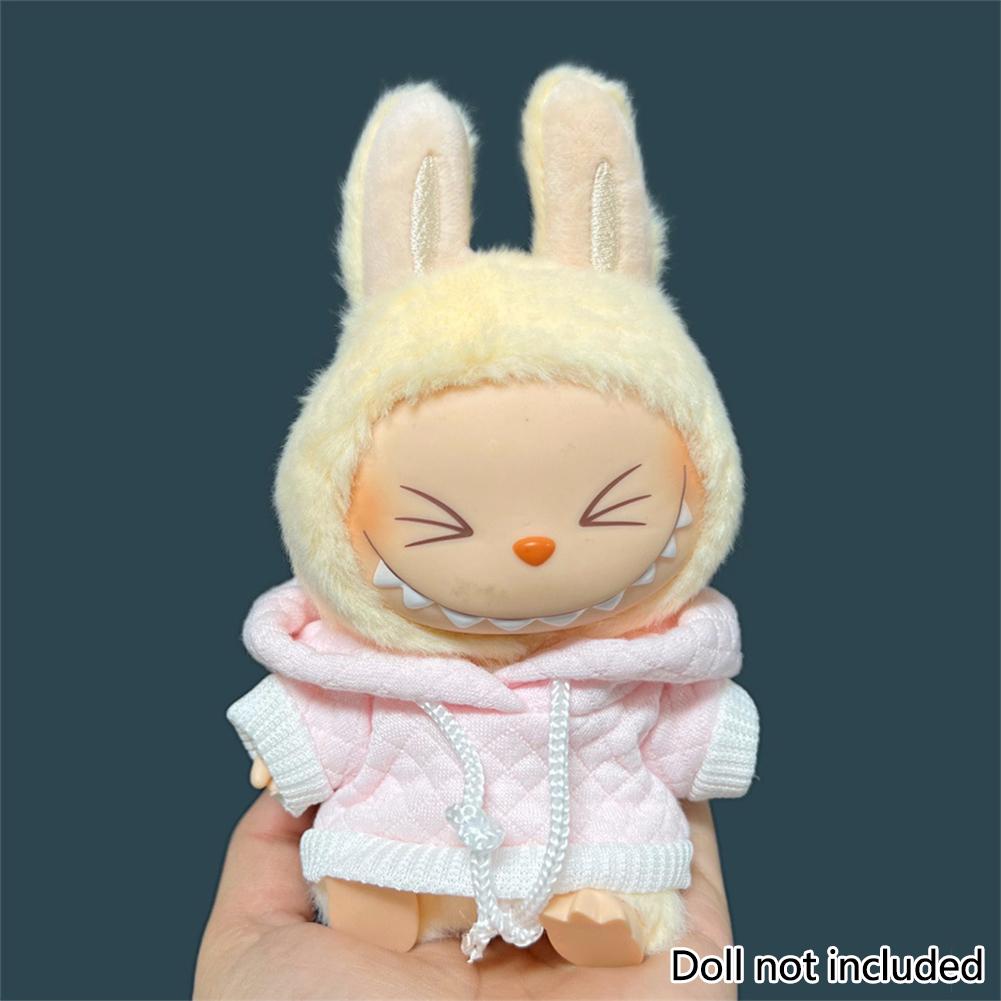 For 17cm Labubu Doll Clothes Fashion Clothes Hoodies Dresses Doll Clothes Color Match Shirts Dolls Accessories Cute Decoration Little Clothes