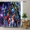 Spider-Man On London Landmark Waterproof Shower Curtain For Superhero Bathroom Decor